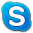 Skype Blue Icon 48x48 png